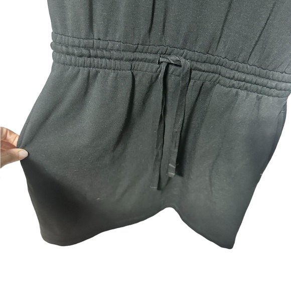 Lou & Grey Super Soft Black Skirt Romper Drawstring Waist Pocket Dress  Small - Picture 7 of 11